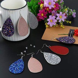 Caydo 24 Pieces Leather Earring Making Kit